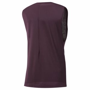 Reebok Training Supply Graphic Muscle Muskelshirt Damen - Lila - DE 768-HDB